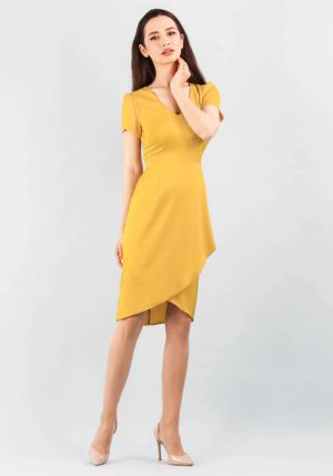 Rochie conica galben 36 1