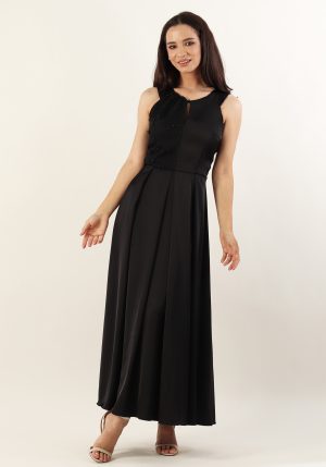 Rochie cu pliuri Negru 36 1