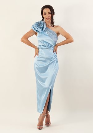 Rochie pe un umar bleu 36 1