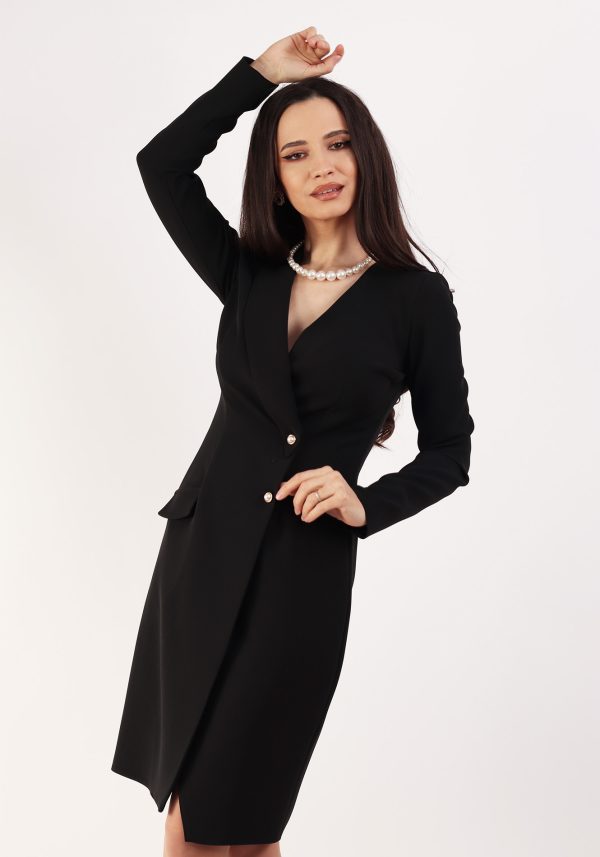 Rochie tip sacou Negru 36 1
