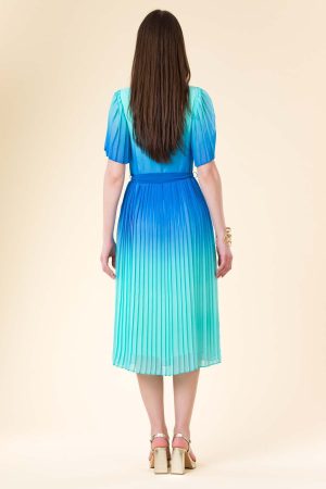 Rochie plisata Blue Waves 1