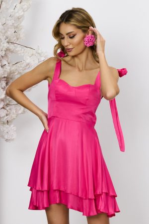 Rochie eleganta Tiffany Ciclam 1