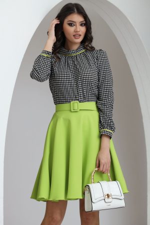 Fusta Fofy lime in clos cu buzunare 1