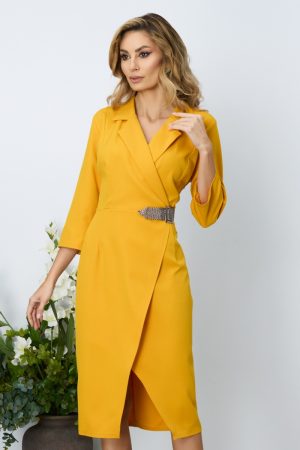 Rochie Daria Galben Mustar 1