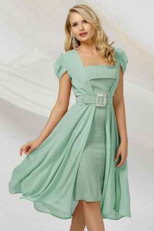Rochie de ocazie eleganta mint Pretty Girl din doua piese 6