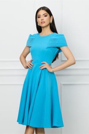 Rochie MBG bleu cu umeri goi 1