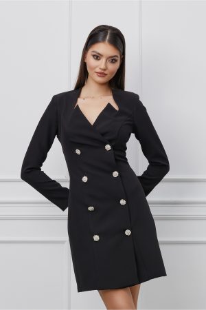 Rochie MBG neagra tip sacou 1