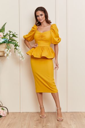 Rochie Karla Galben Mustar 1
