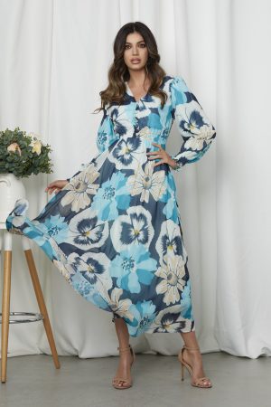 Rochie Audrey Albastru Floral 1