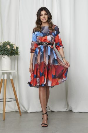 Rochie Medda Rosu Multi 1