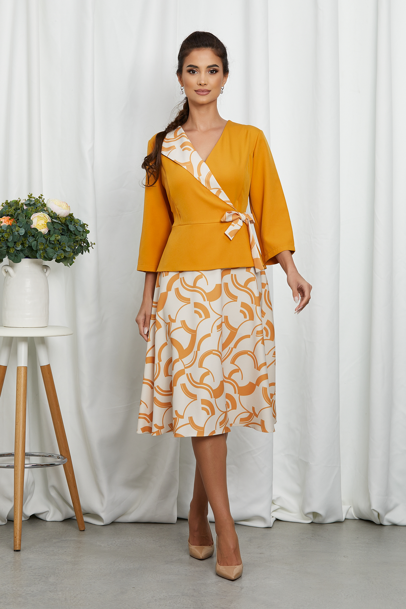Rochie Mariah Galben Mustar 1