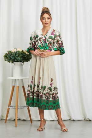 Rochie Louise Verde Floral 1