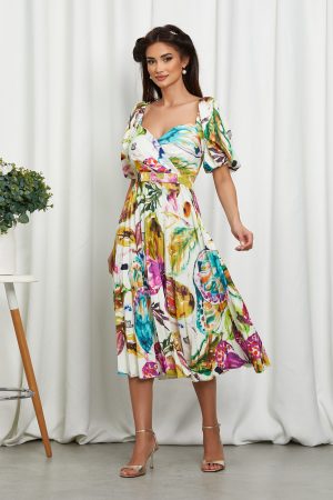 Rochie Ylda Alb Pastel 1