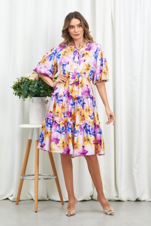 Rochie Cecille Lila Floral 1