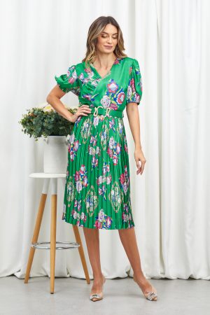 Rochie Lynn Verde Floral 1