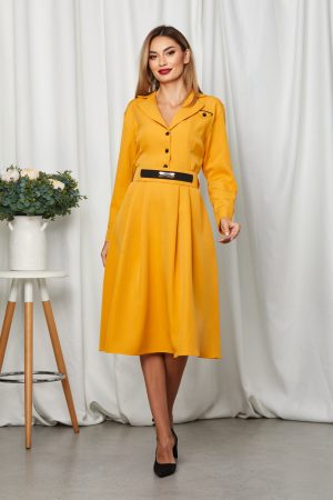 Rochie Katria Galben Mustar 1