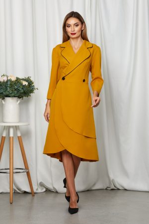 Rochie Ika Galben Mustar 1