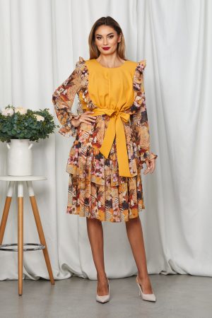 Rochie Lavy Galben Mustar 1