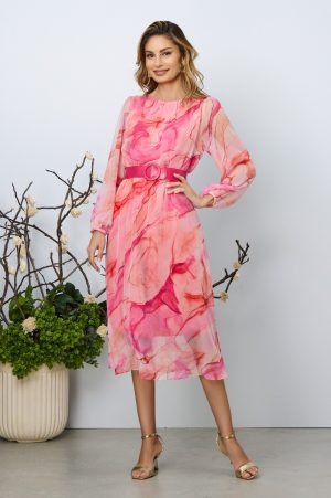 Rochie eleganta Saraia Ciclam Multi 1