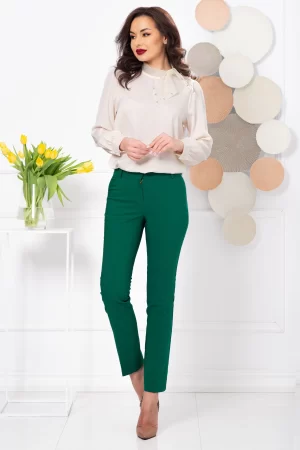 Pantaloni office InPuff conici verzi