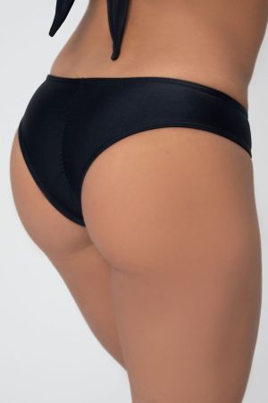Slip negru brazilian costum de baie