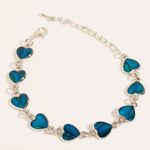 Bratara cu scoica naturala paua shell cu forme de inima