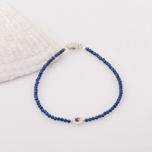 Bratara subtire din cubic zirconia si piesa din argint