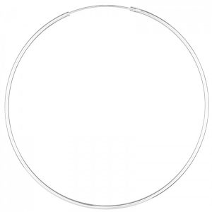 Cercei Creole mari din argint 925, cu sectiune rotunda si diametru de 6 cm