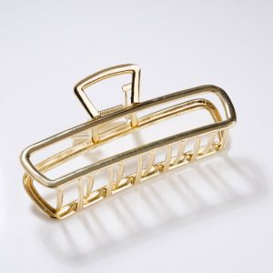 Clama par metalica dreptunghiulara, aurie