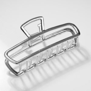 Clama par metalica dreptunghiulara, argintie