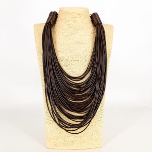 Colier lung multisir maro ,   design fluid, elegant