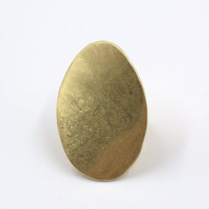 Inel statement dama reglabil oval auriu mat