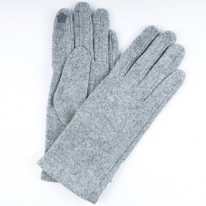 Manusi simple dama gri albastrui din material textil