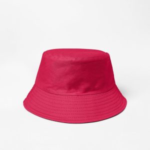 Palarie tip bucket unisex cu doua fete, fucisa si negru, din bumbac