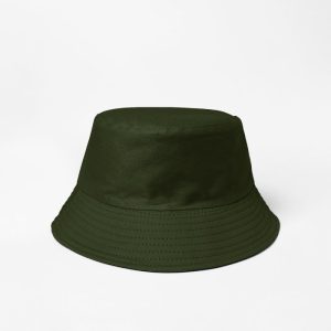 Palarie tip bucket unisex cu doua fete, kaki si negru, din bumbac