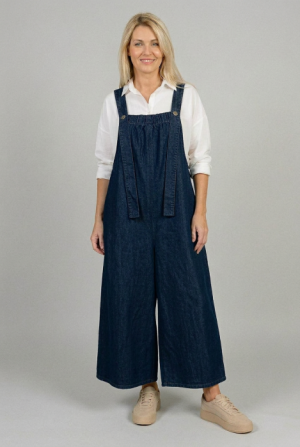 Salopeta dama, masura mare, din denim,  lejera, cu croiala ampla